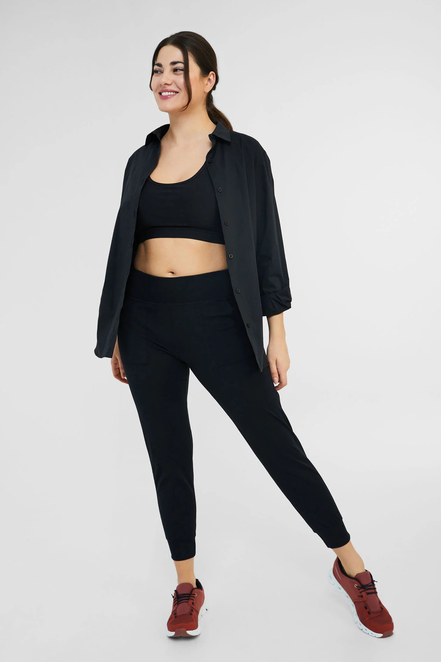 Women’s High-Waisted Solid Fleece Sweatpants - Image 15
