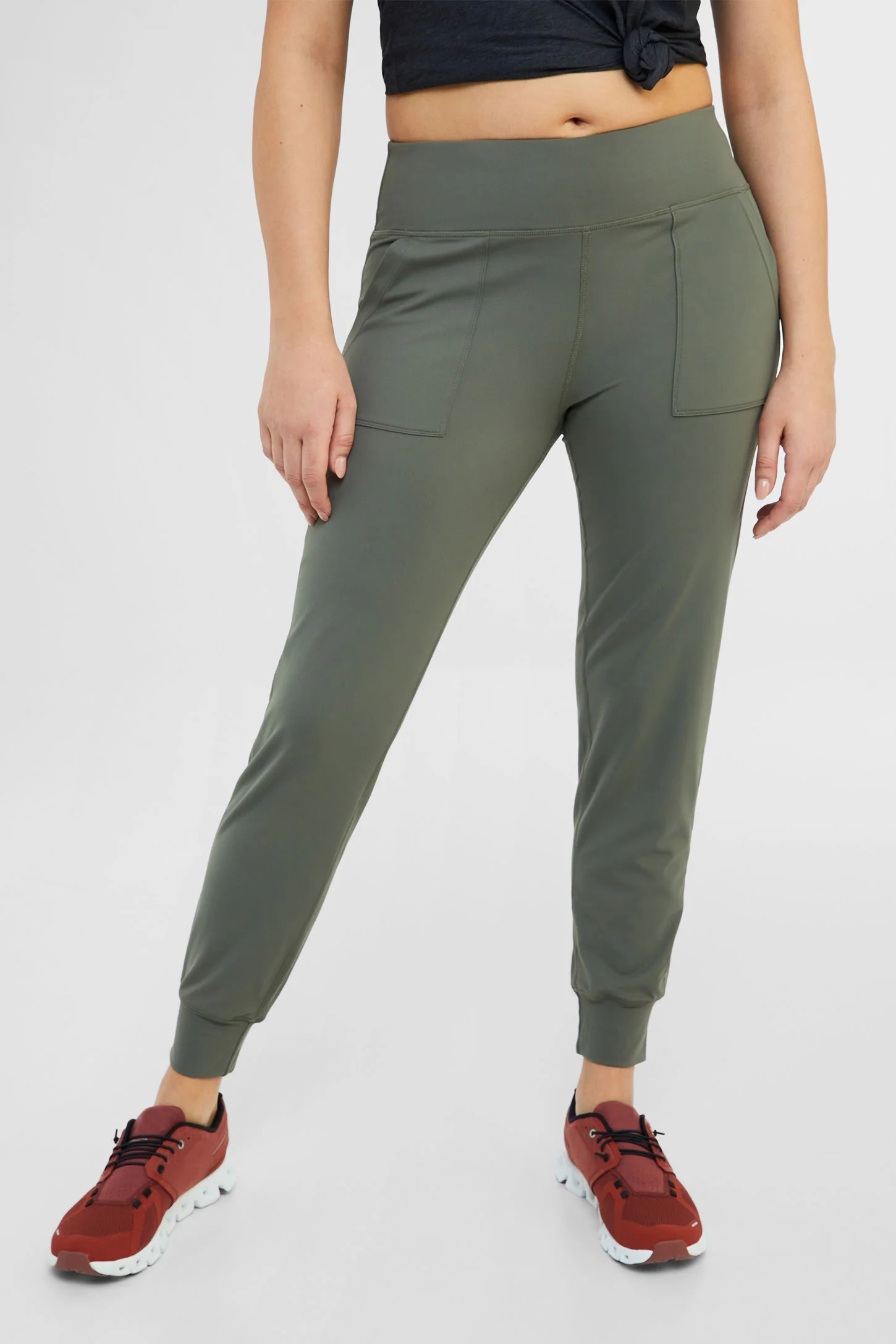 Women’s High-Waisted Solid Fleece Sweatpants - Image 7