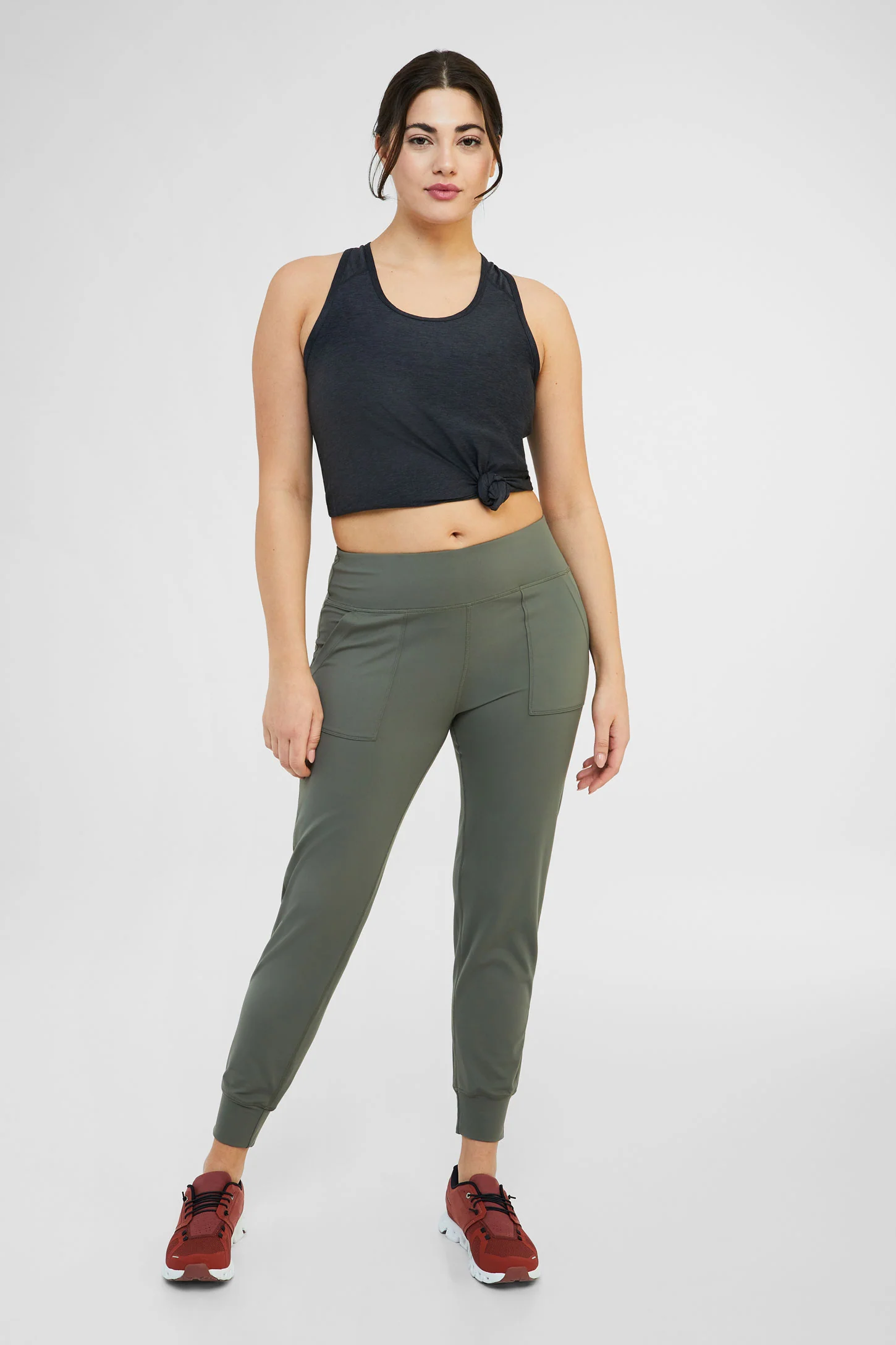 Women’s High-Waisted Solid Fleece Sweatpants - Image 8