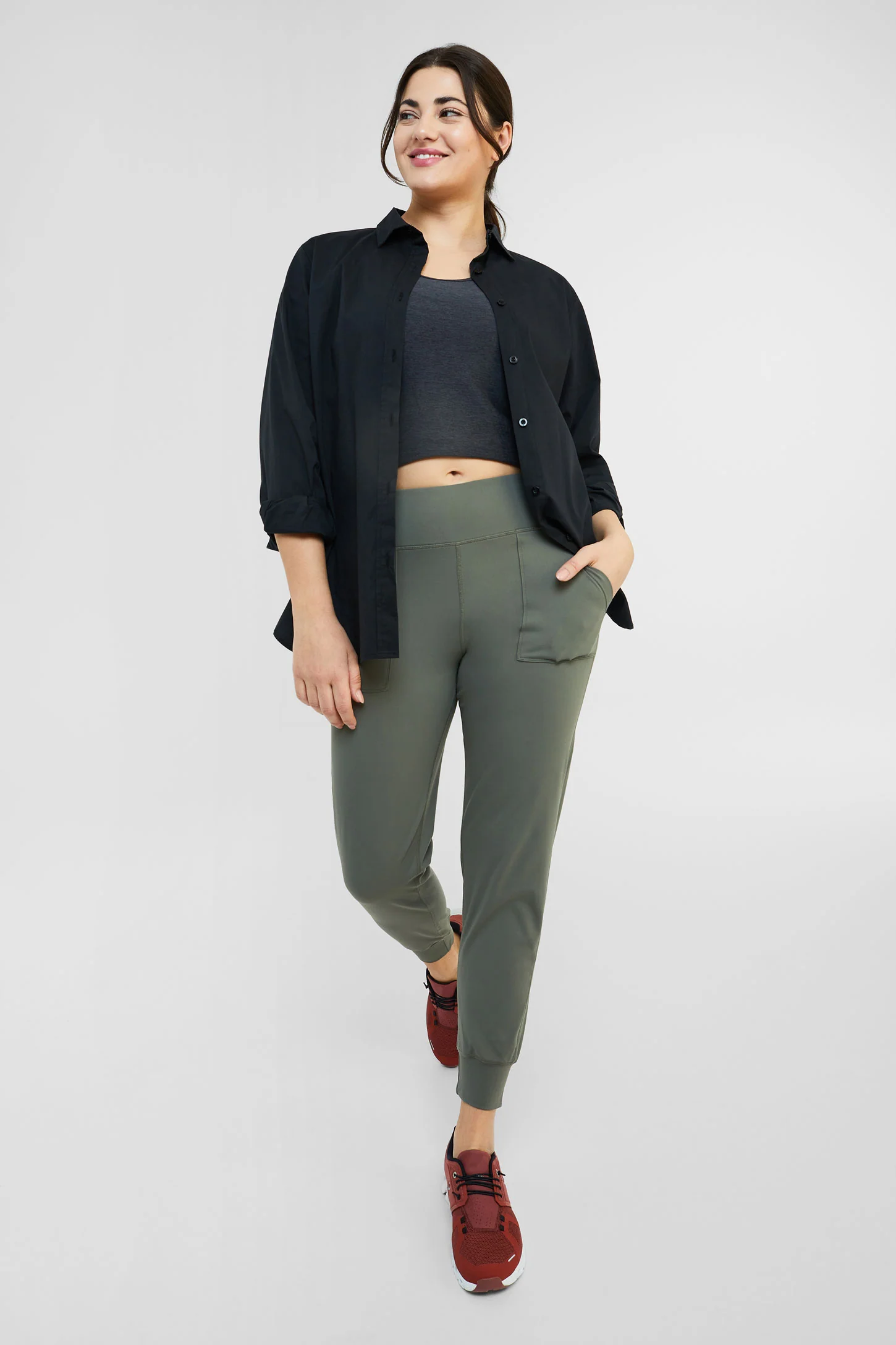 Women’s High-Waisted Solid Fleece Sweatpants - Image 12