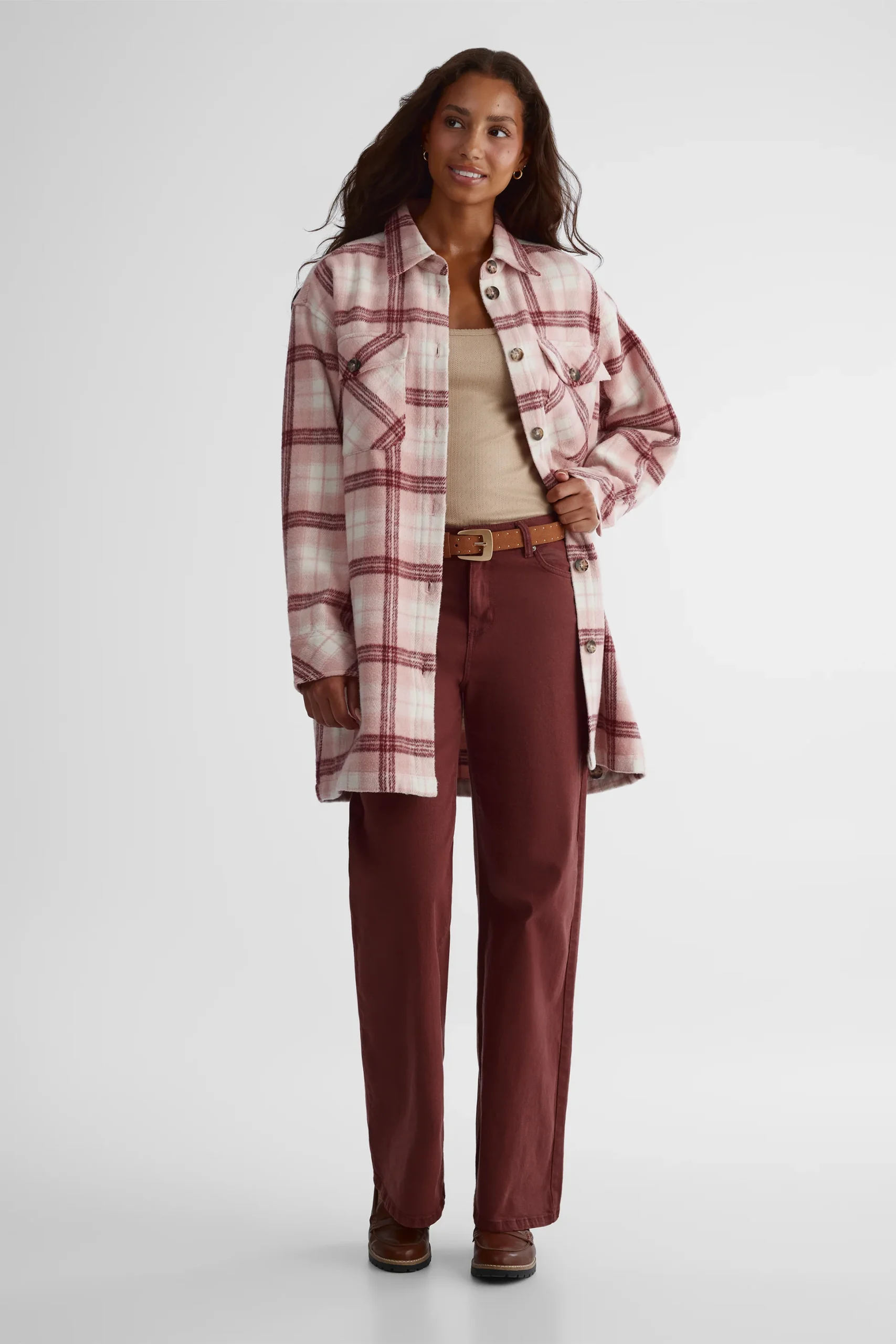 Women’s Casual Checkered Shirt - Image 3
