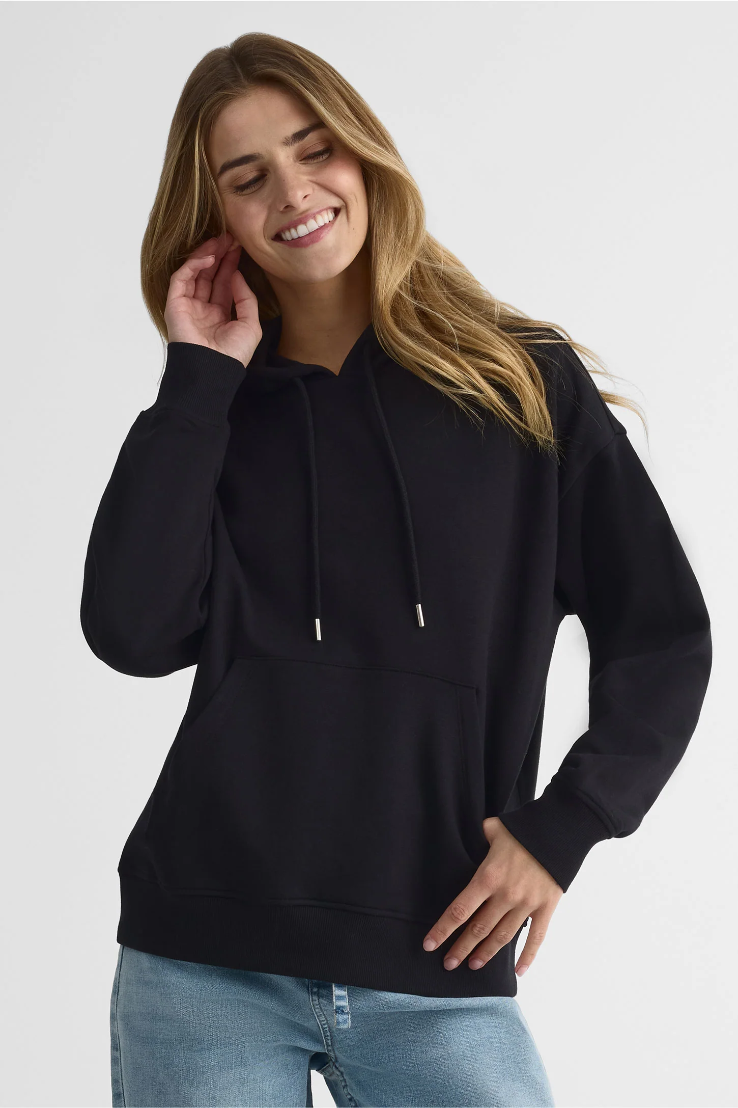 Women’s Cotton-Blend Hooded Sweatshirt