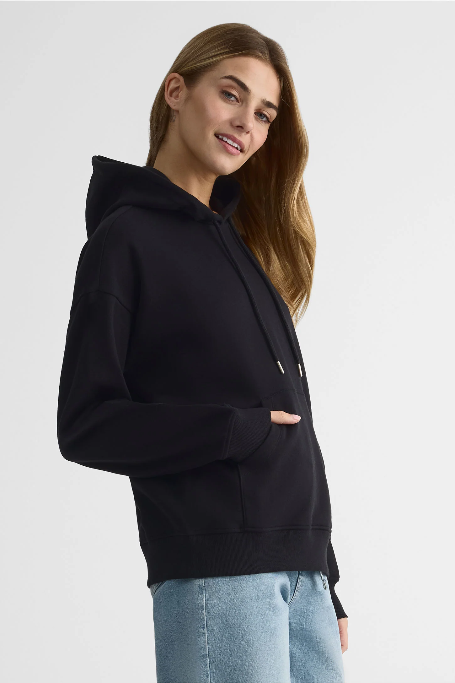 Women’s Cotton-Blend Hooded Sweatshirt - Image 3